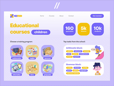 Educational Web Platform animation app courses dashboard design education elearning homepage landing landing page learning online platform product design ui ux web web design web interaction website