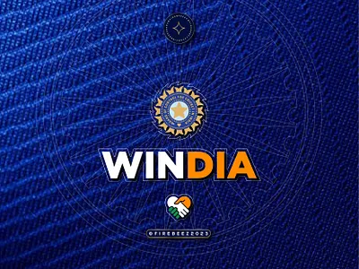 Win India Typography poster cricket cricketmatch illustration india indian indvspak match poster typo typography
