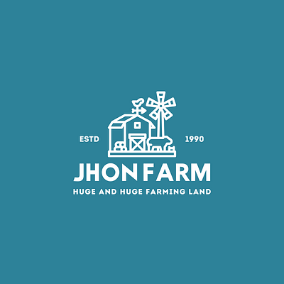 Farming Logo blue farming illustration logo logo simple white