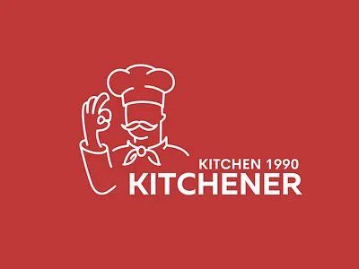 Kitchener Logo kithcner logo red simple white