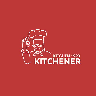 Kitchener Logo kithcner logo red simple white