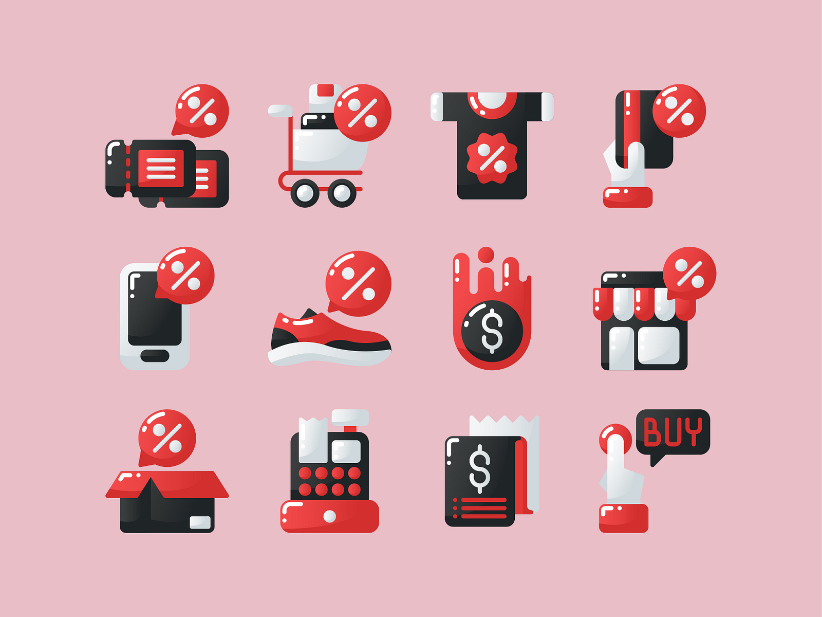 Black Friday Icon Set By Madness Stock On Dribbble