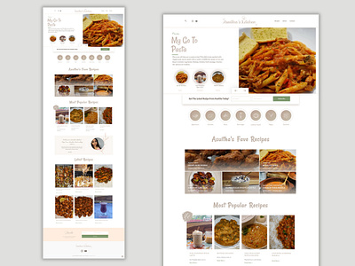 Asuitha's Kitchen - Food Blog design graphic design illustration logo photoshop web web developer