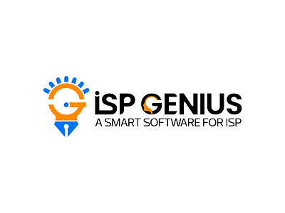 ISP GENIUS abstract logo brand identity branding creative logo genuis logo gradient logo graphic design isp genius logo logo design modern logo