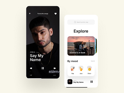 Music Player Concept app app design mobile app mobile app design music app music player phone song player app ui uiux ux