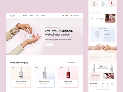 Qür 2023 clean ecommerce german nail nail care pastel colors product store ui ui design ui trends ux web design