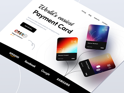 Fintech Website Design cards clean design finance website fintech website modern payment ui ux