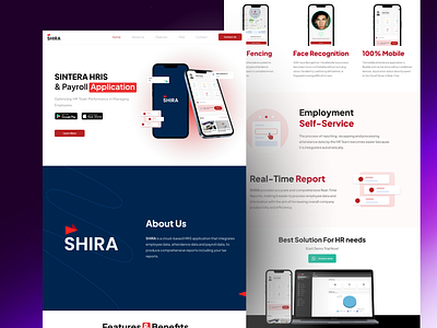 SHIRA - Company Profile Website app branding business company profile design finance graphic design hr human resource landing page mobile mobile apps saas tech ui ui design user interface ux ux design website