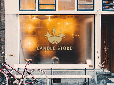 Candle Store Logo Design branding candle design graphic design illustration logo store vector