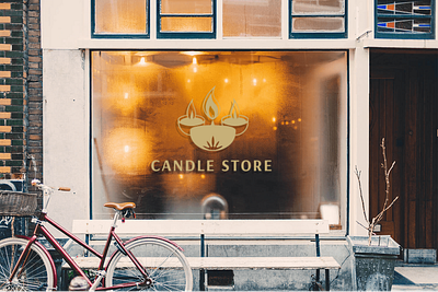 Candle Store Logo Design branding candle design graphic design illustration logo store vector