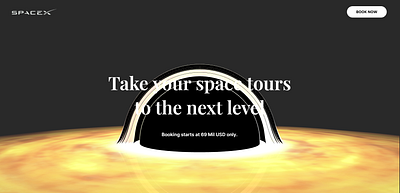 SpaceX Tourism - 3D Animated Website on @DoraTool 3d animation app branding dora elon figma font graphic design minimal motion graphics spacex tour tourism typography ui web web design website