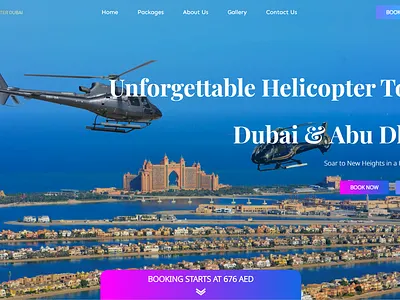 UAE Based Helicopter Tours Web Design & Development branding graphic design logo ui