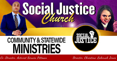 Social Media Banner 3d animation banner branding church cover graphic design justice logo motion graphics photo ui