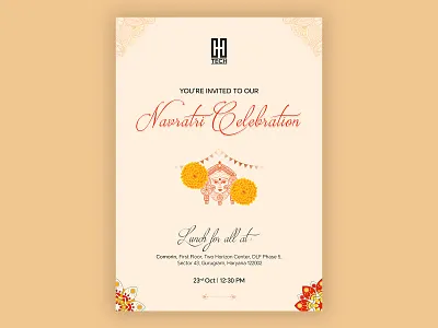 Navratri - Lunch Invite Design