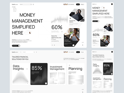 Money Management Platform accounting platform analytics bank clean customer service data diagram e finance fintech income landing page management money payment saas savings transactions ui ux wallet webdesign