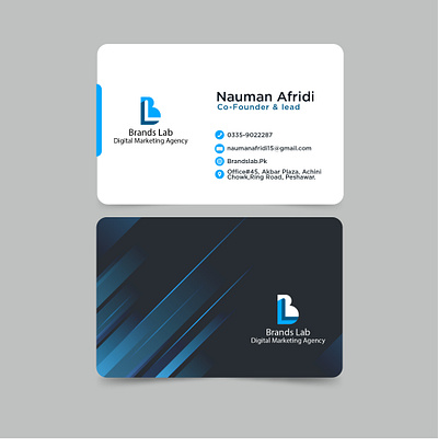 Brands Lab Business Card 3d animation brand branding business card card cards digital marketing graphic design logo motion graphics ui