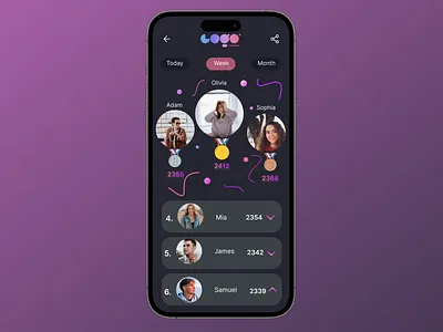 Leaderboard - Daily UI 019 019 dailyui019 design leaderboard list mobile mobileapp rank rating ui uidesign uix101 ux