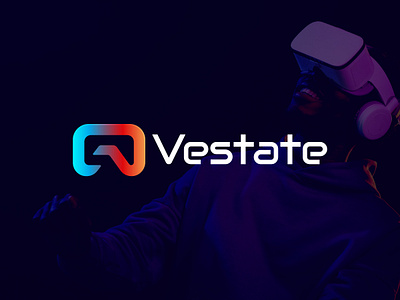 Virtual Reality best vr logo box brand identity colorful creative gaming metavers modern professional studio top vr logo unused vibrant virtual reality vr vr box vr game vr world vreative