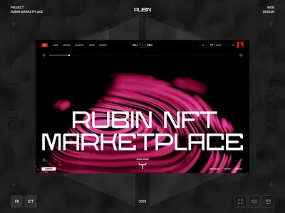 Rubin animation market nft ui ux web webdesign