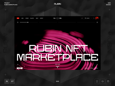 Rubin animation market nft ui ux web webdesign