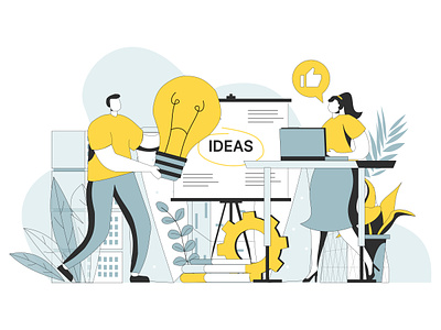 Transform Idea into Online Business - Illustration branding business idea digital business get your business online graphic design idea idea to business ideas illustration online business transform online