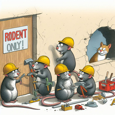 Rodent Control Poster design 3 graphic design illustration