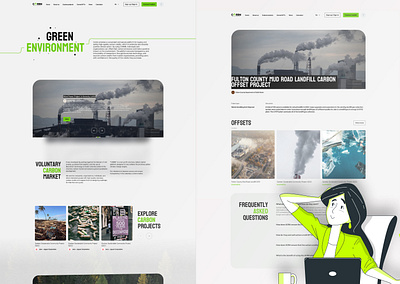 Carbon Market platform carbon carbon credits marketplace typography ui ux web3 citadel website