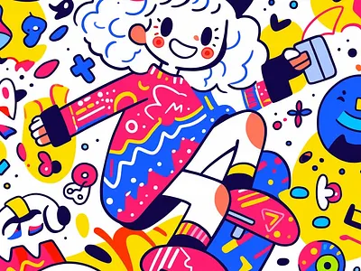 Cute cartoon girl dall e