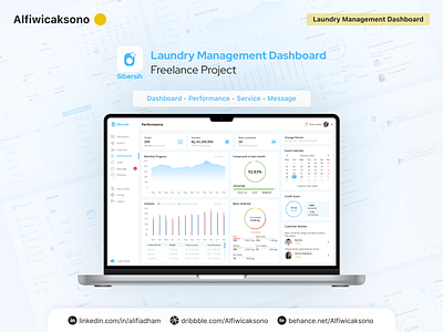 UI/UX Design Laundry Management Dashboard application design product design ui ui design uiux ux design website