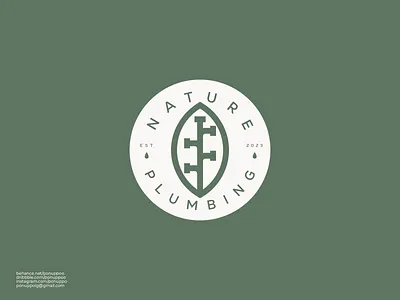 Nature Plumbing branding graphic design lettermark logo motion graphics ui
