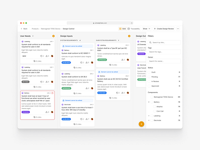 Enterprise App Kanban Board column filter filters flat grid healthcare healthtech kanban material material ui medical medtech minimal mui risk tailwind vertical saas