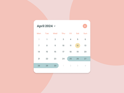 Sleek Calendar UI - A Seamless Way to Organize Your Days app branding dailyui design flat ui ux web