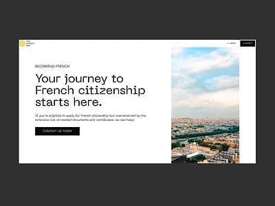 The French Way / service page design fold footer form header hero homepahe interaction interactive design landing page service steps ui webdesign website