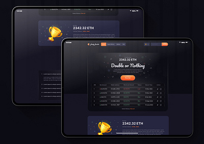 Double or Nothing bet double or nothing game ui ux web3 citadel website
