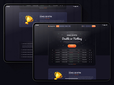 Double or Nothing bet double or nothing game ui ux web3 citadel website