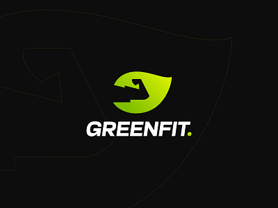 Logo Design - GREENFIT brand design branding fitness gym logo design supplement visual identity