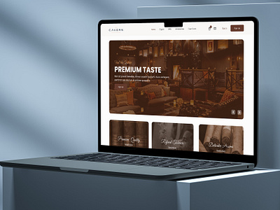 The Cavern - Cigar Lounge Website ui ui uidesign web webdesign website