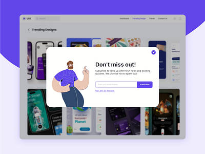 Subscribe UI #DailyUI #026 dailyui overlay popup subscribe subscribeui ui uidesign ux