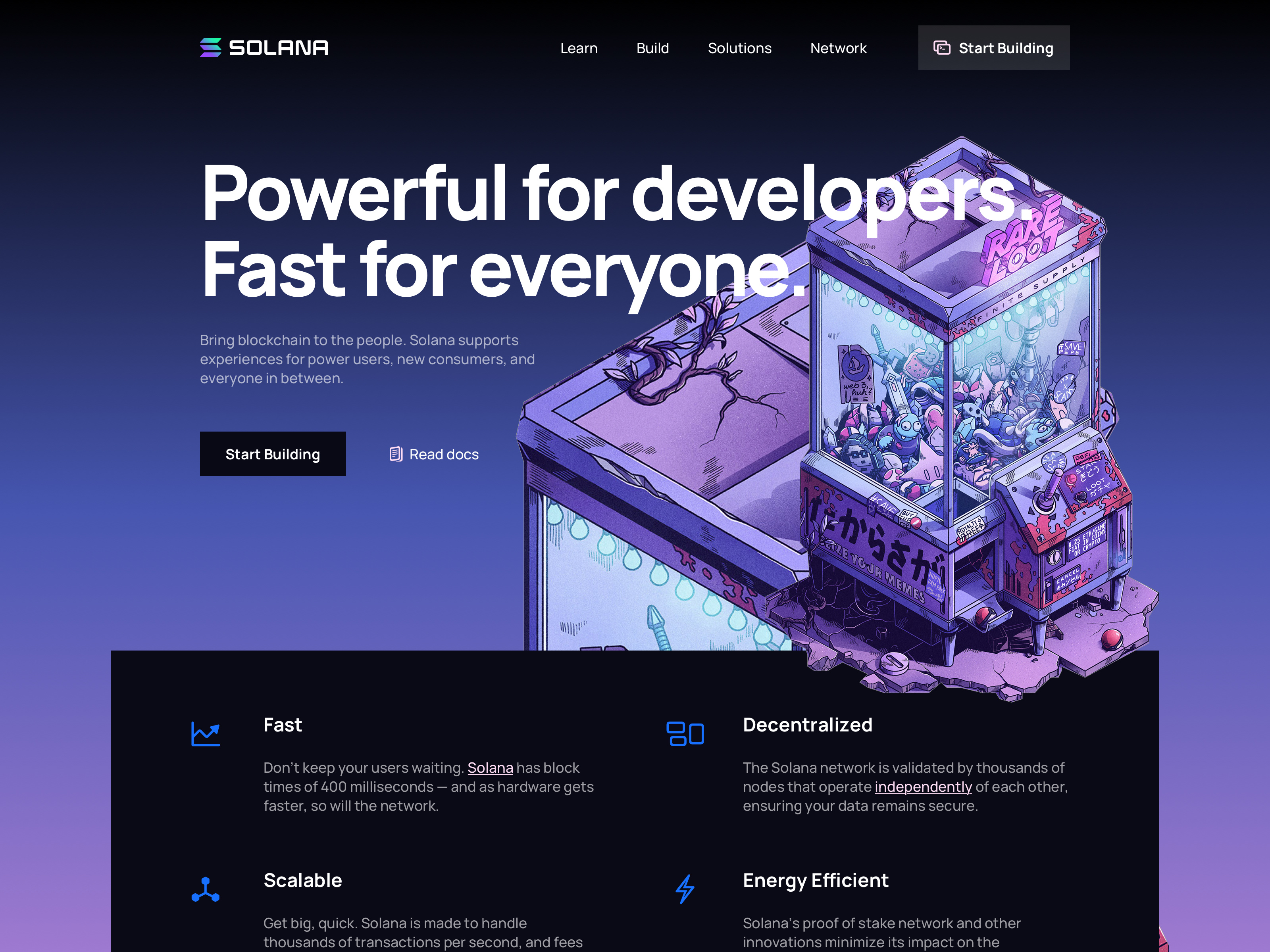 SOLANA Web3 Blockchain Infrastructure Landing Page by vino_costa for  Roobinium on Dribbble