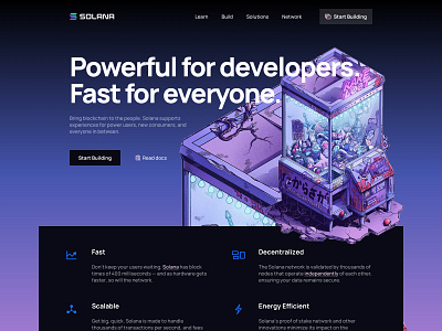 SOLANA Web3 Blockchain Infrastructure Landing Page blockchain coin concept crypto cryptocurrency cyberpunk desktop game infrastructure interface platform solana ui ux web3