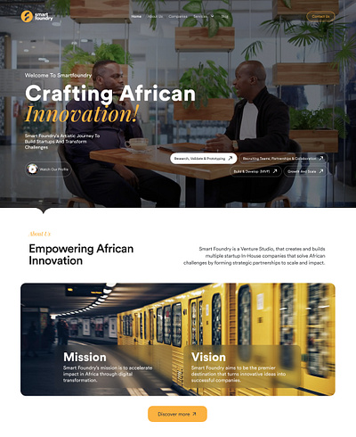 Smartfoundry Website - Venture Studio agency agency website ui webdesign website