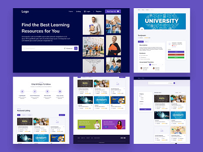 Classified Website - For Education ads classified education modern design ui unique ux