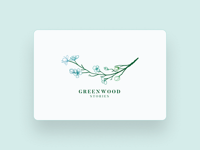 Greenwood Stories Logo brand brand identity branding elegant floral graphic design illustration logo minimal vector wedding photography