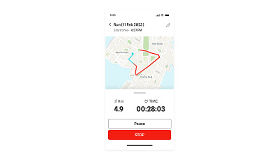 Day 20 >Daily Ui Challenge dailyui distance fitness run app run tracker timer track