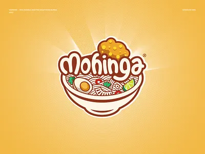 Mohinga - Brand Identity badge brandidentity branding burmese lettering food graphicdesign lettering logo logocreation logodesigns logomaker logotype myanmar noodle soup typography visualidentity