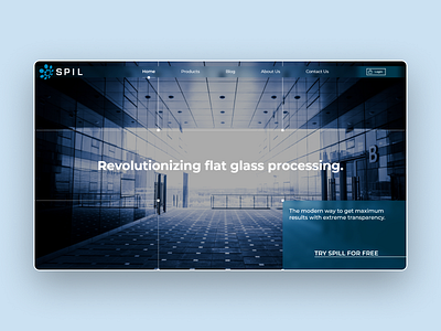 SPIL Glass Web Concept brand identity glass glassmorphism grid industrial minimal transparent ui user experience user interface ux web design