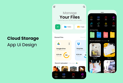 Cloud Storage App UI Design animation app app design branding design graphic design illustration logo ui ux vector