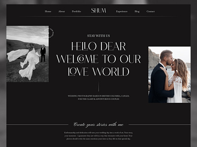 Shum // Website branding clean design figma minimal photographer ui ux web disign wedding wedding photographer