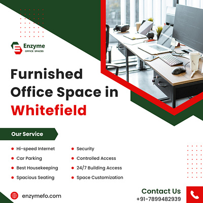 Fully Furnished Office Spaces in Whitefield branding design graphic design