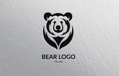 Bear Head Logo Template animal bear branding design graphic design illustration logo typography vector
